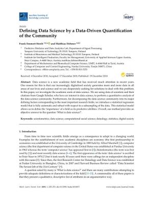 Defining Data Science by a Data-Driven Quantification of the Community