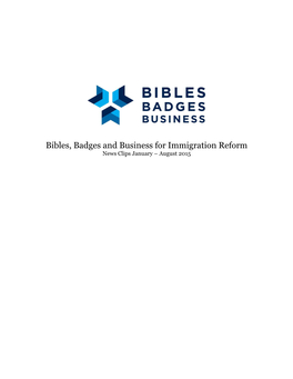 Bibles, Badges and Business for Immigration Reform News Clips January – August 2015