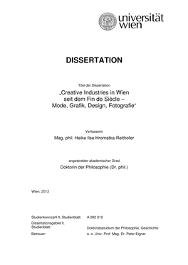 Dissertation