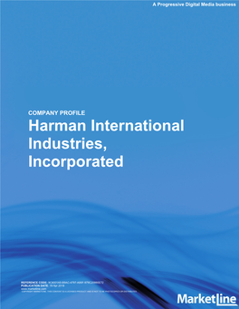 Harman International Industries, Incorporated
