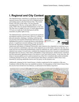 I. Regional and City Context