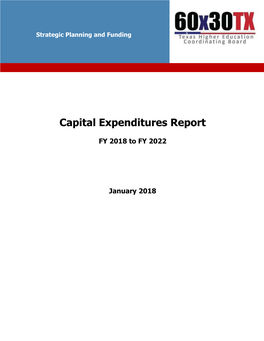 Capital Expenditure Plans FY 2018