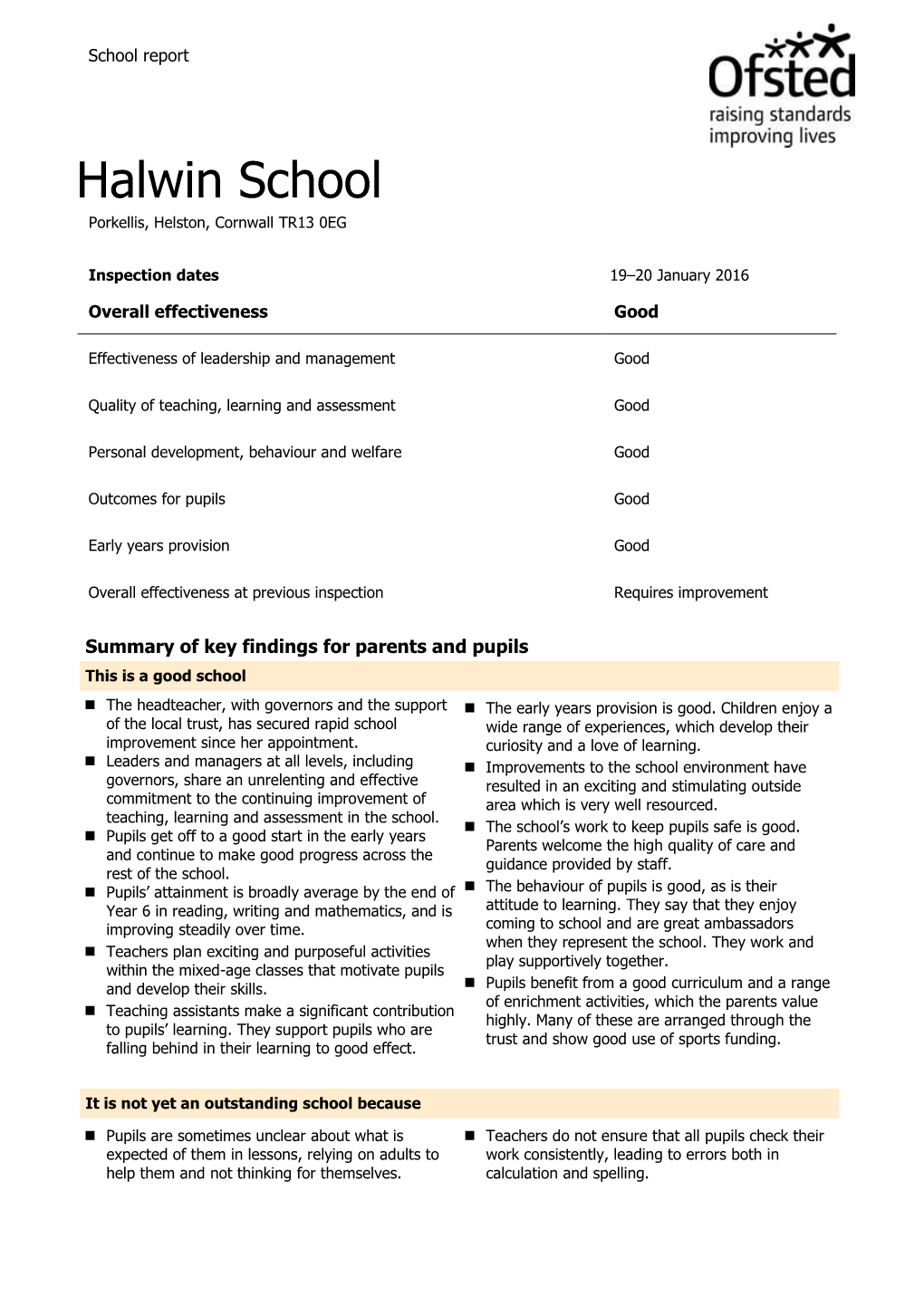 Halwin School Porkellis, Helston, Cornwall TR13 0EG