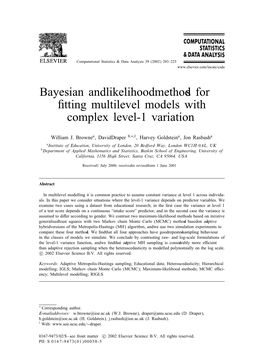 Bayesian and Likelihood Methods for Fitting Multilevel Models With