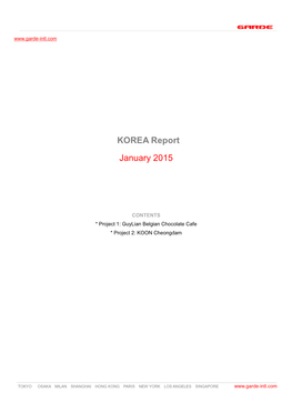 KOREA Report January 2015
