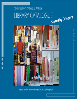 Cover Page Binder Catalogue and Sections