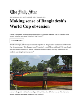 Making Sense of Bangladesh's World Cup Obsession
