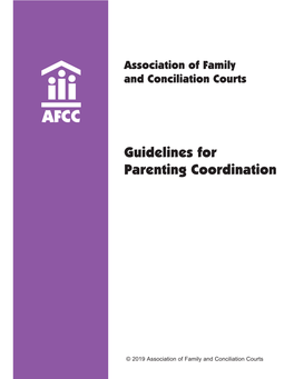 Guidelines for Parenting Coordination