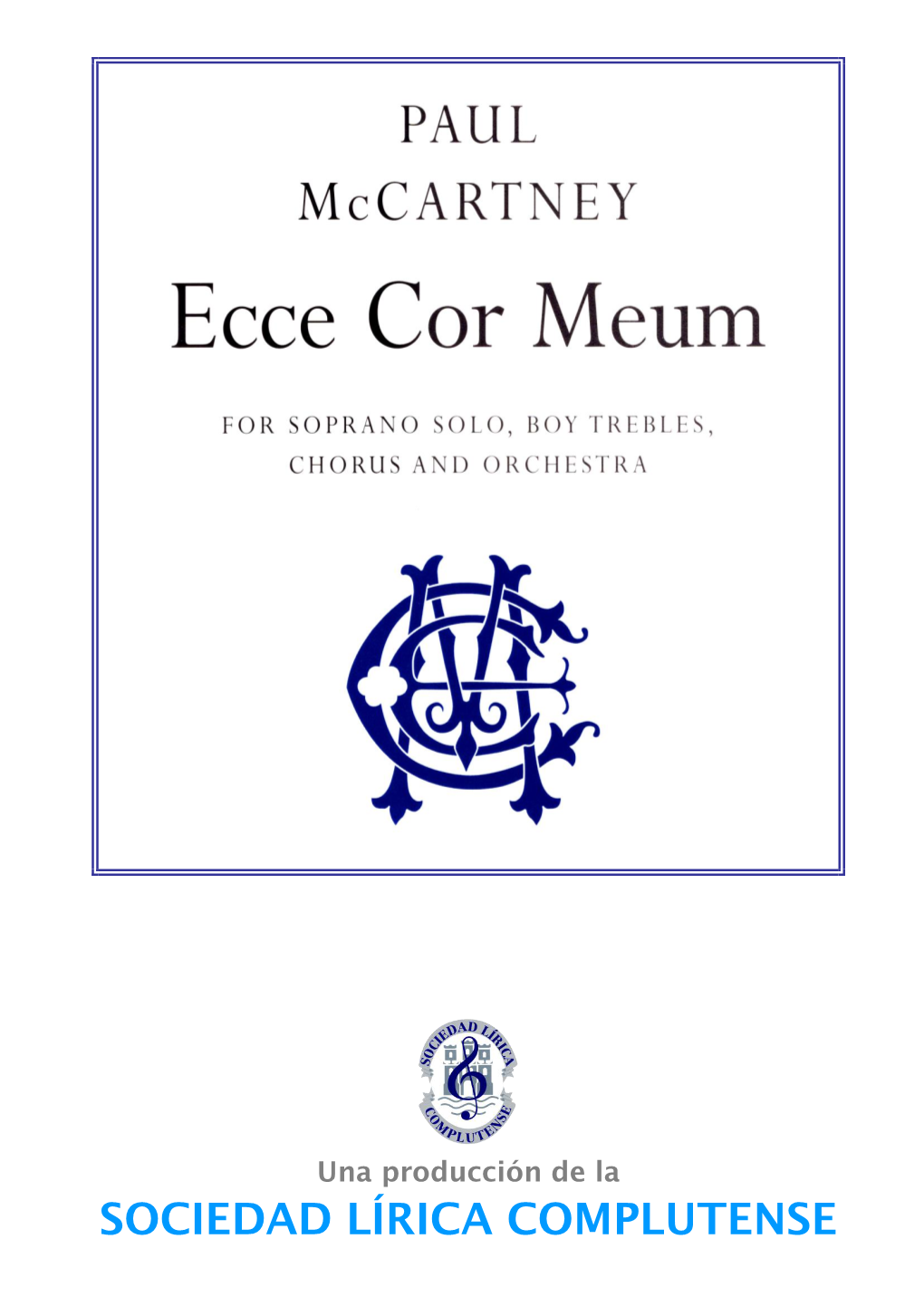 Ecce Cor Meum (Paul Mccartney)