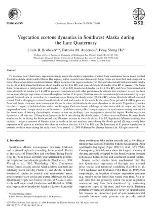 Vegetation Ecotone Dynamics in Southwest Alaska During the Late Quaternary Linda B