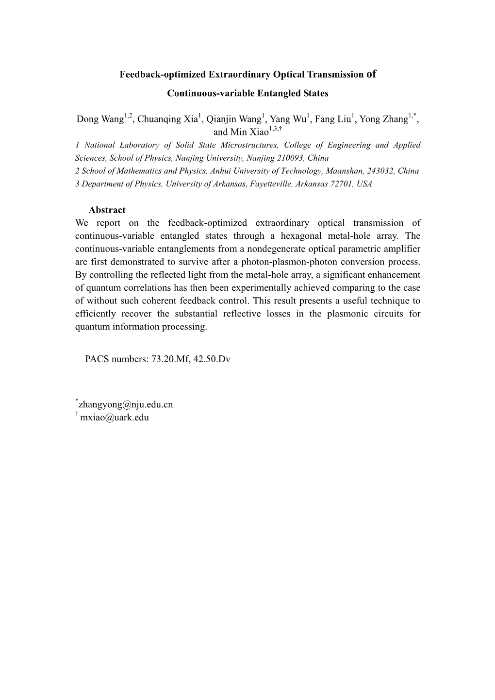 Two Mode Squeezing of Plasmon Polaritons