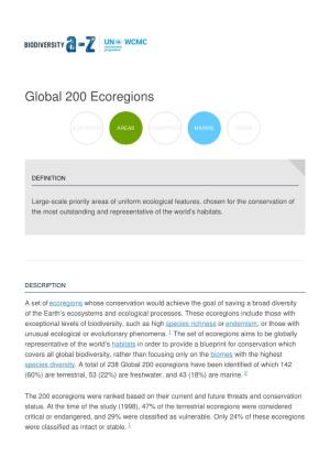 Global 200 Ecoregions