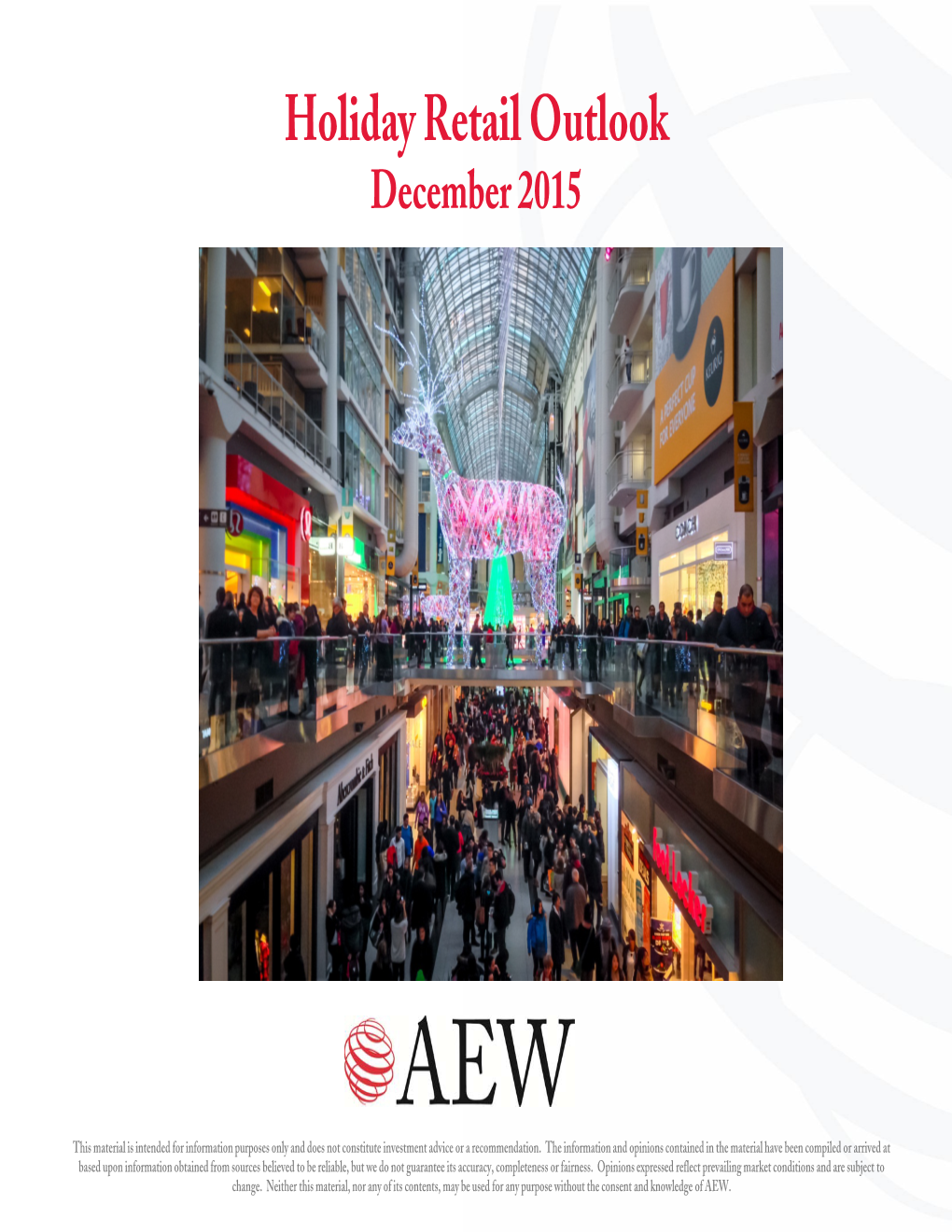 Holiday Retail Outlook December 2015