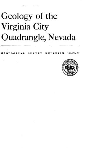 Geology of the Virginia City Quadrangle, Nevada