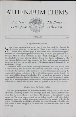 A Library Letter from Athenceum