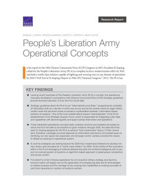 People's Liberation Army Operational Concepts