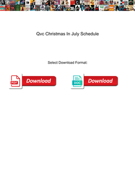 Qvc Christmas in July Schedule