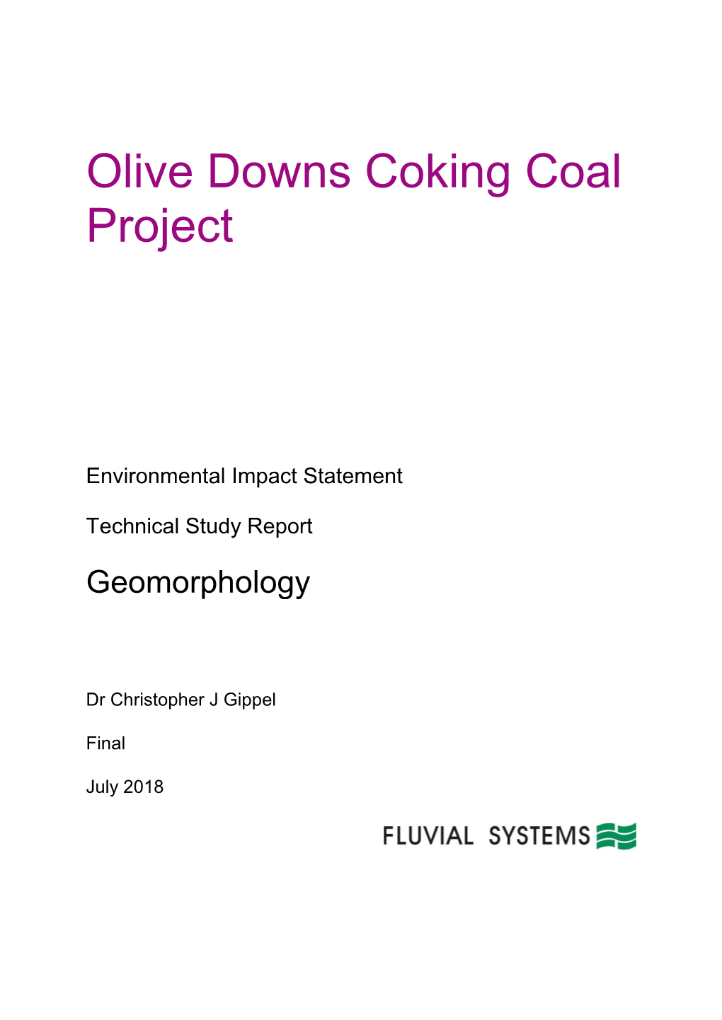 Olive Downs Coking Coal Project