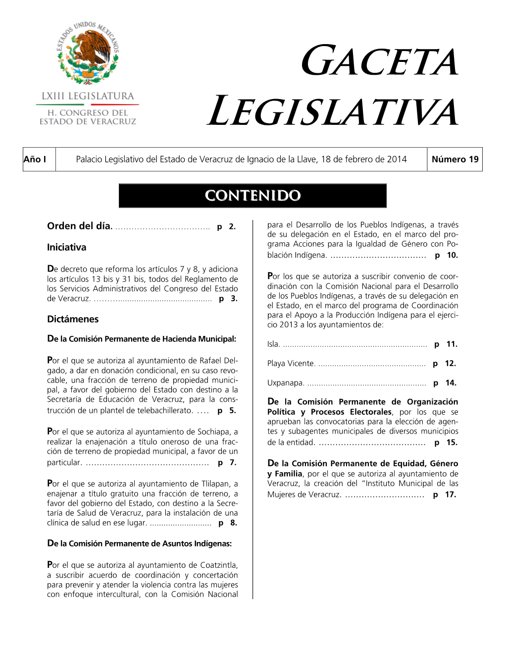 Gaceta Legislativa