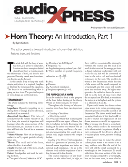 Horn Theory: an Introduction, Part 1 by Bjørn Kolbrek