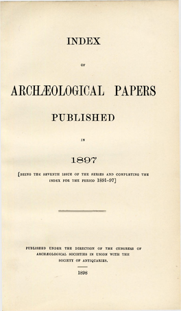 Archaeological Papers