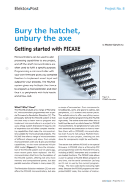 Bury the Hatchet, Unbury the Axe by Wouter Spruit (NL) Getting Started with PICAXE