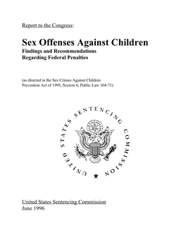 1996 Report to the Congress: Sex Offenses Against Children