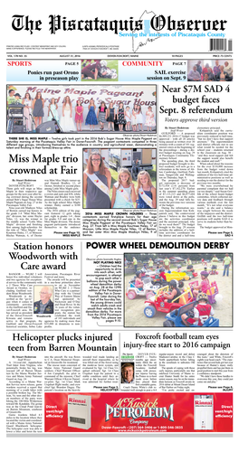 Miss Maple Trio Crowned at Fair