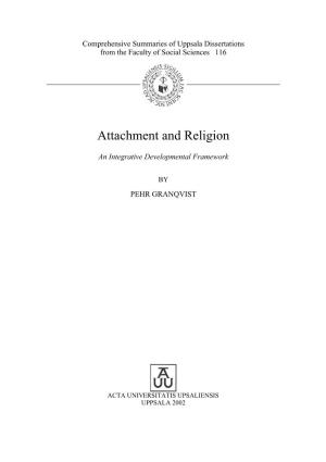 Attachment and Religion: an Integrative Developmental Framework