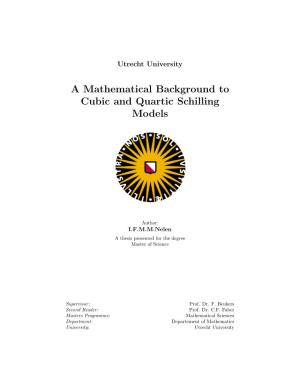 A Mathematical Background to Cubic and Quartic Schilling Models
