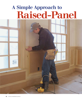 A Simple Approach to Raised-Panel Wainscot