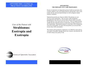 Care of the Patient with Strabismus: Esotropia and Exotropia