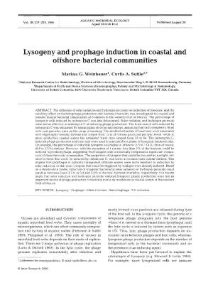 Lysogeny and Prophage Induction in Coastal and Offshore Bacterial Communities