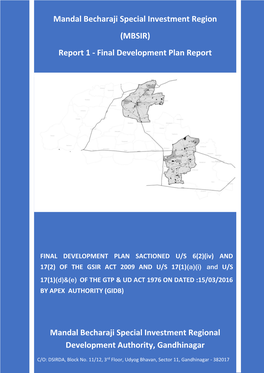 Mandal Becharaji Special Investment Region (MBSIR) Report 1 - Final Development Plan Report
