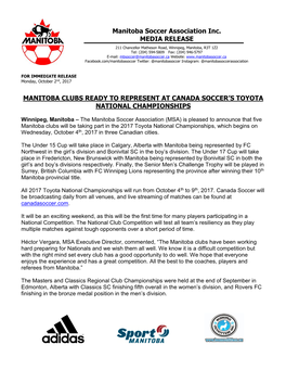 Manitoba Soccer Association Inc