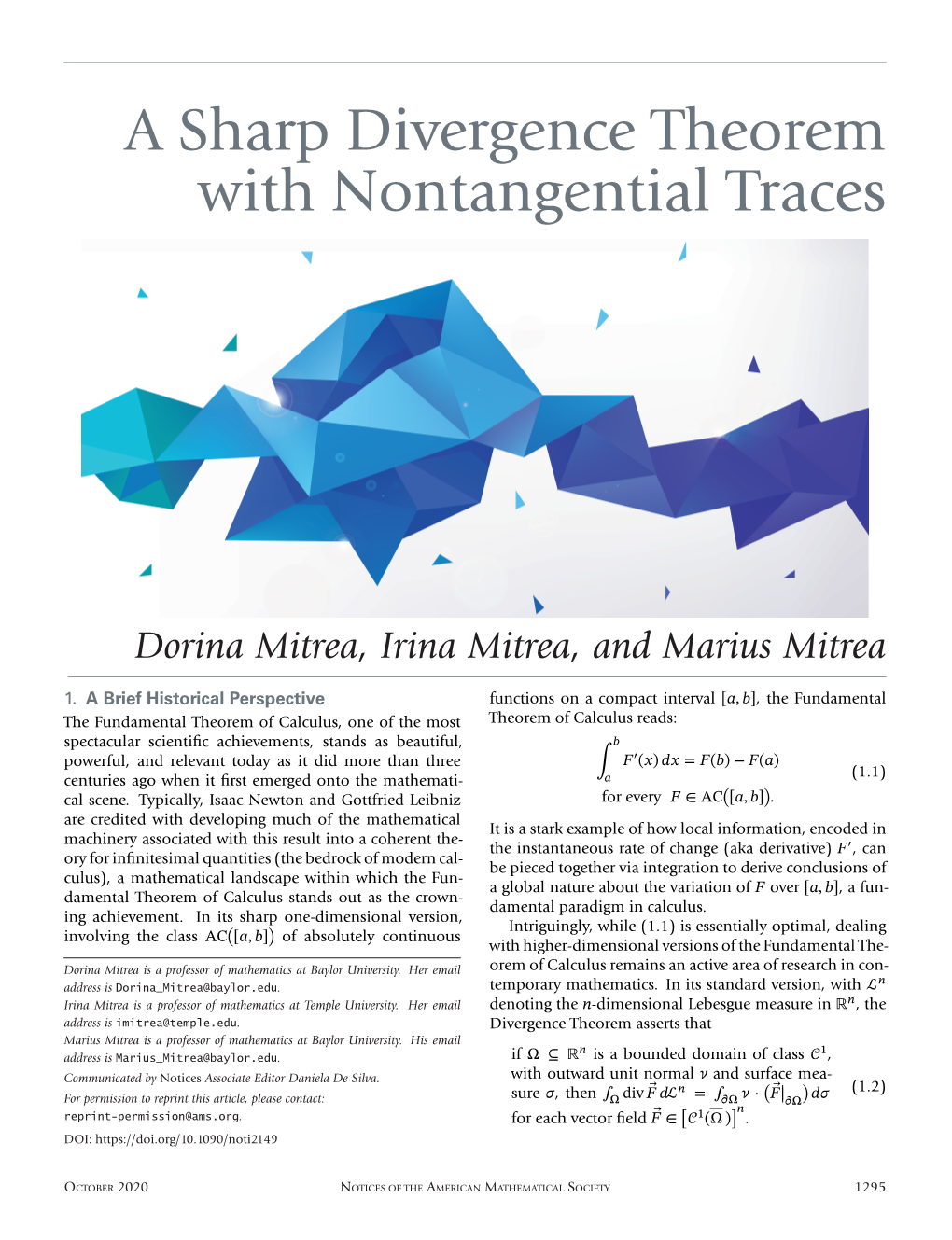 A Sharp Divergence Theorem with Nontangential Traces