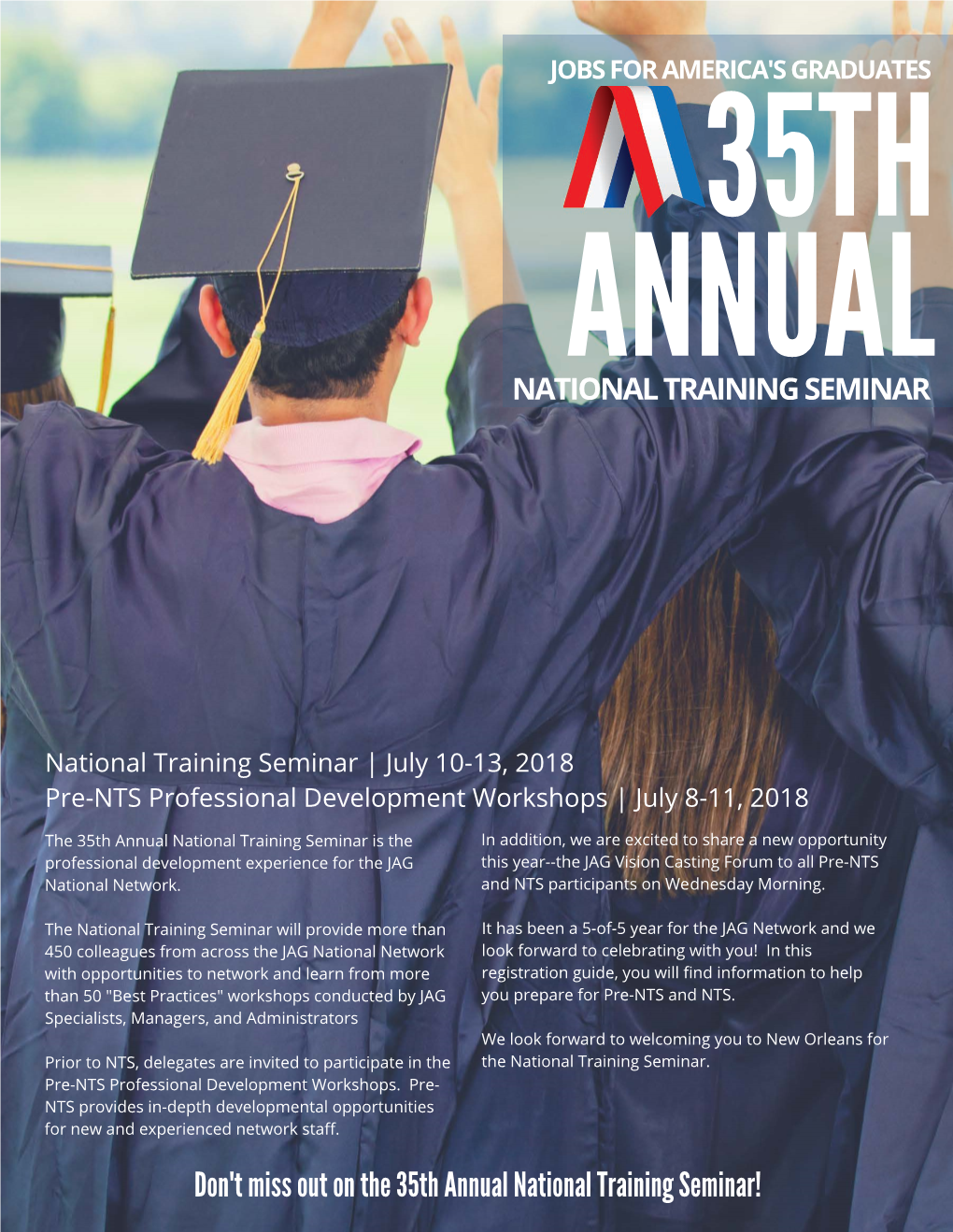 Don't Miss out on the 35Th Annual National Training Seminar!