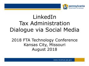 Linkedin Tax Administration Dialogue Via Social Media