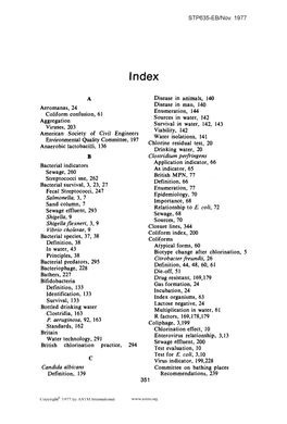 STP635-EB/NOV. 1977 Aeromanas, 24 Coliform Confusion, 61