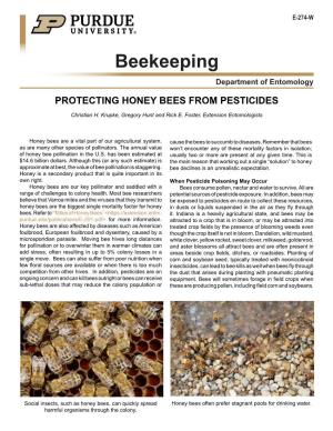 Beekeeping Department of Entomology