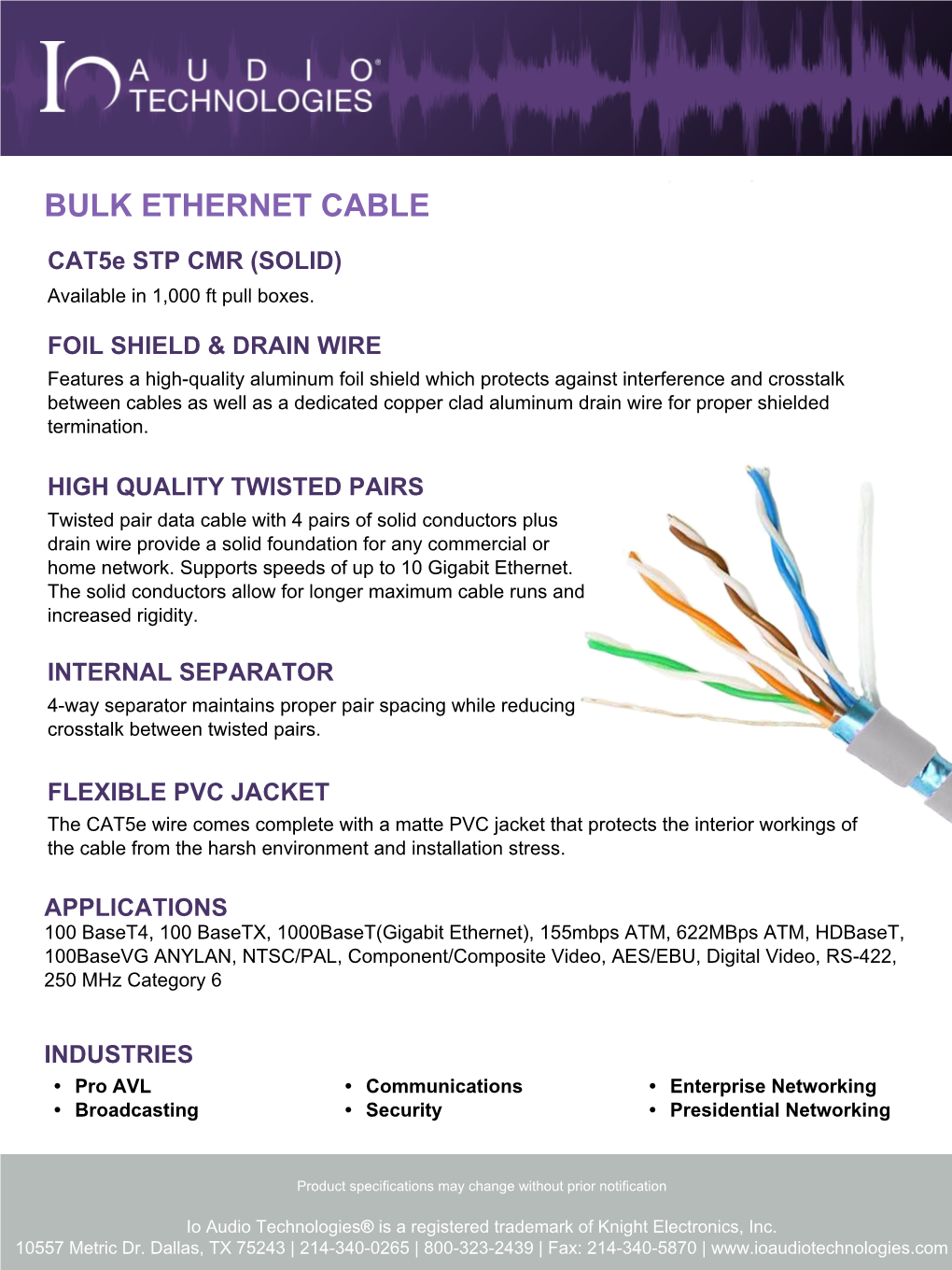 Bulk Ethernet Cable