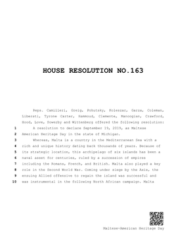 House Resolution No.163