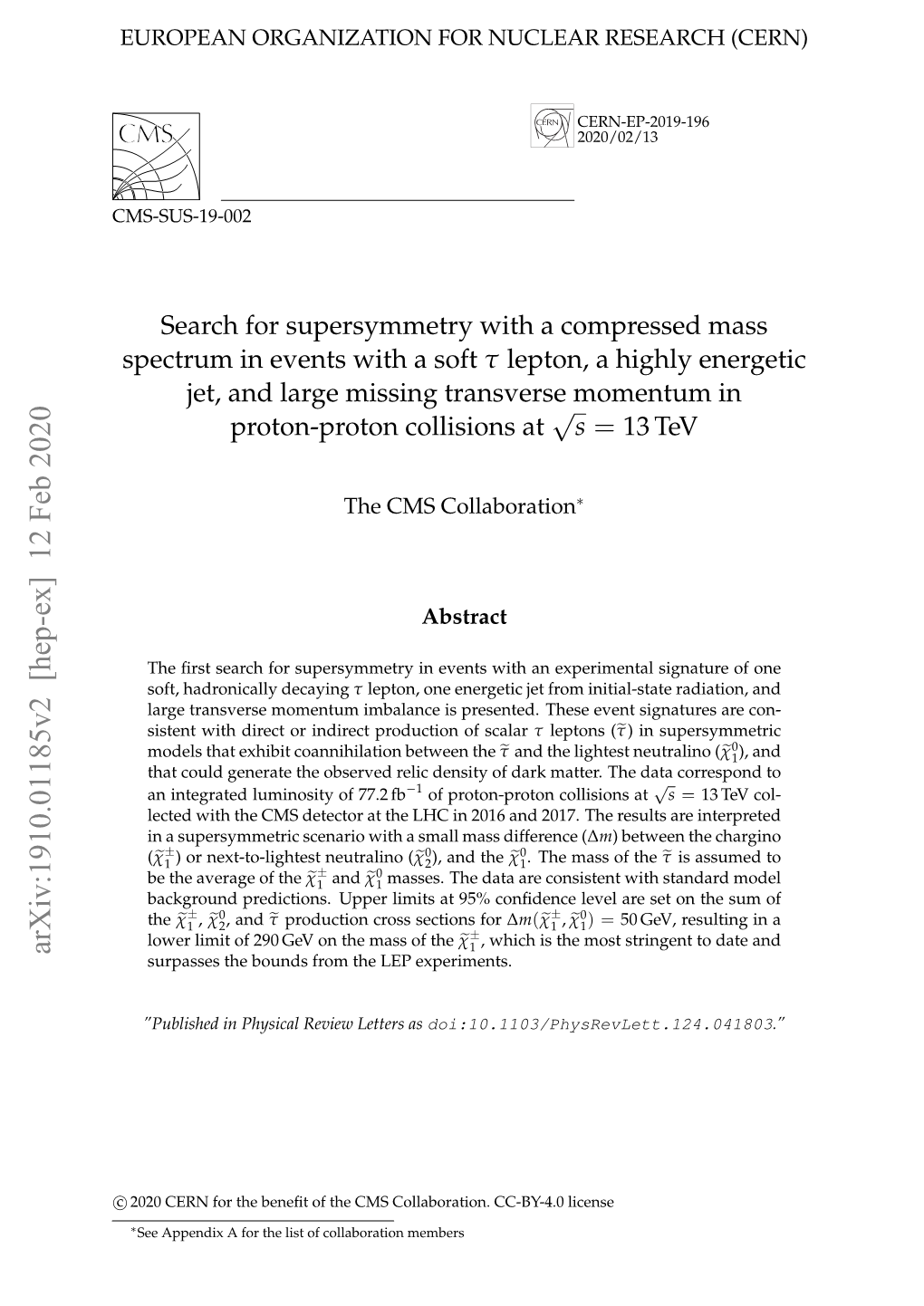 Search for Supersymmetry with a Compressed Mass Spectrum In