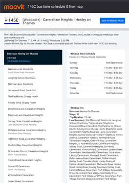 145C Bus Time Schedule & Line Route