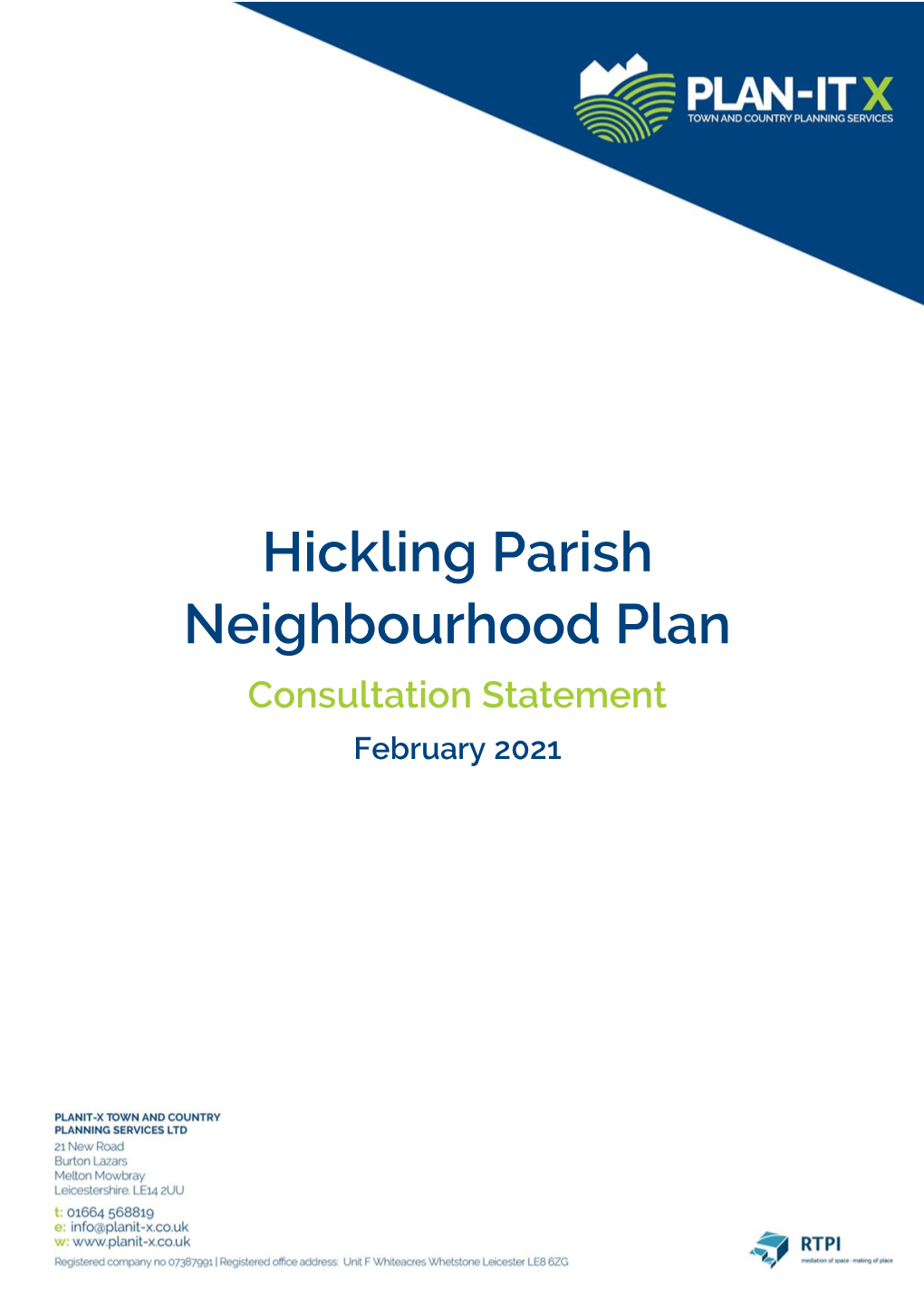 Hickling Neighbourhood Plan and Drop in Sessions