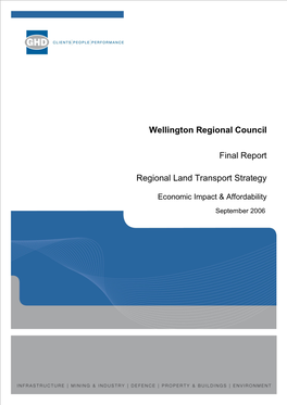 Wellington Regional Council Final Report Regional Land Transport