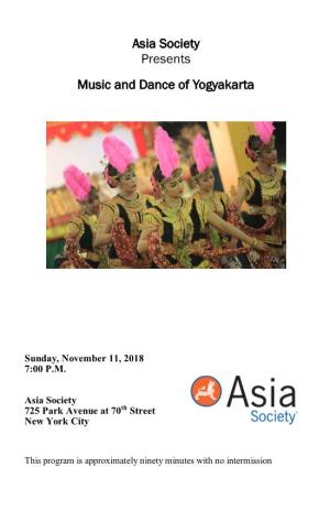Asia Society Presents Music and Dance of Yogyakarta