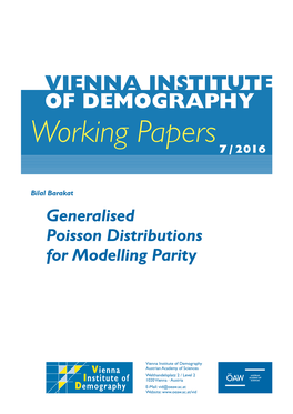 Generalised Poisson Distributions for Modelling Parity