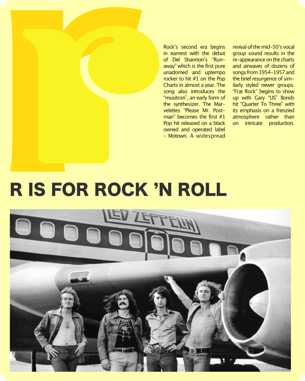 Rrr IS for ROCK 'N ROLL