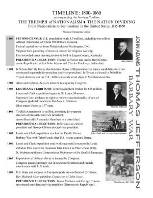 Timeline: 1800-1860